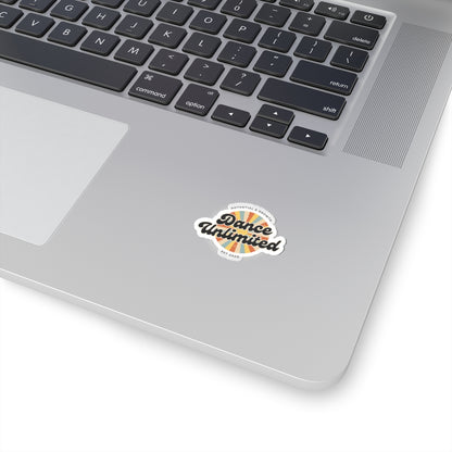 "Dance Unlimited Potential & Growth" Kiss-Cut Sticker – Bold Retro Dance-Themed Vinyl Sticker for Laptops, Journals & Water Bottles