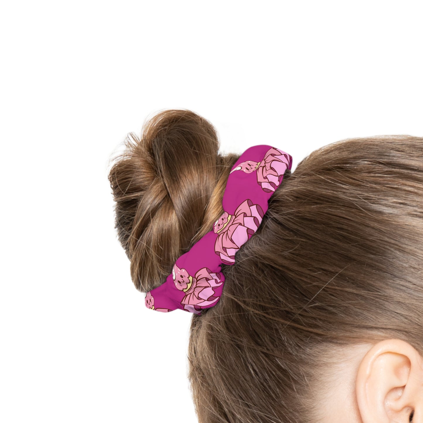 “You Are Tutu Sweet” Scrunchie – Kawaii Cupcake Dance Hair Accessory with Cute Tutu Graphic