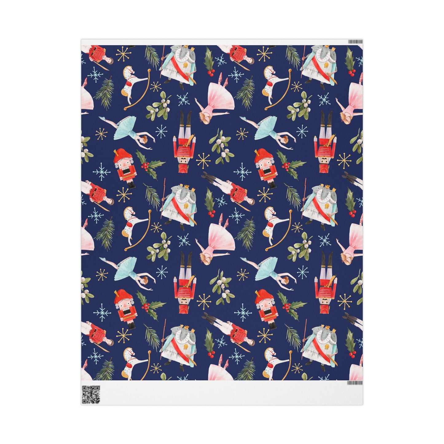 "Nutcracker Ballet" Christmas Wrapping Paper – Festive Holiday Gift Wrap with Classic Ballet Dancers & Christmas Scene Design, Perfect for Dance Lovers and Studios