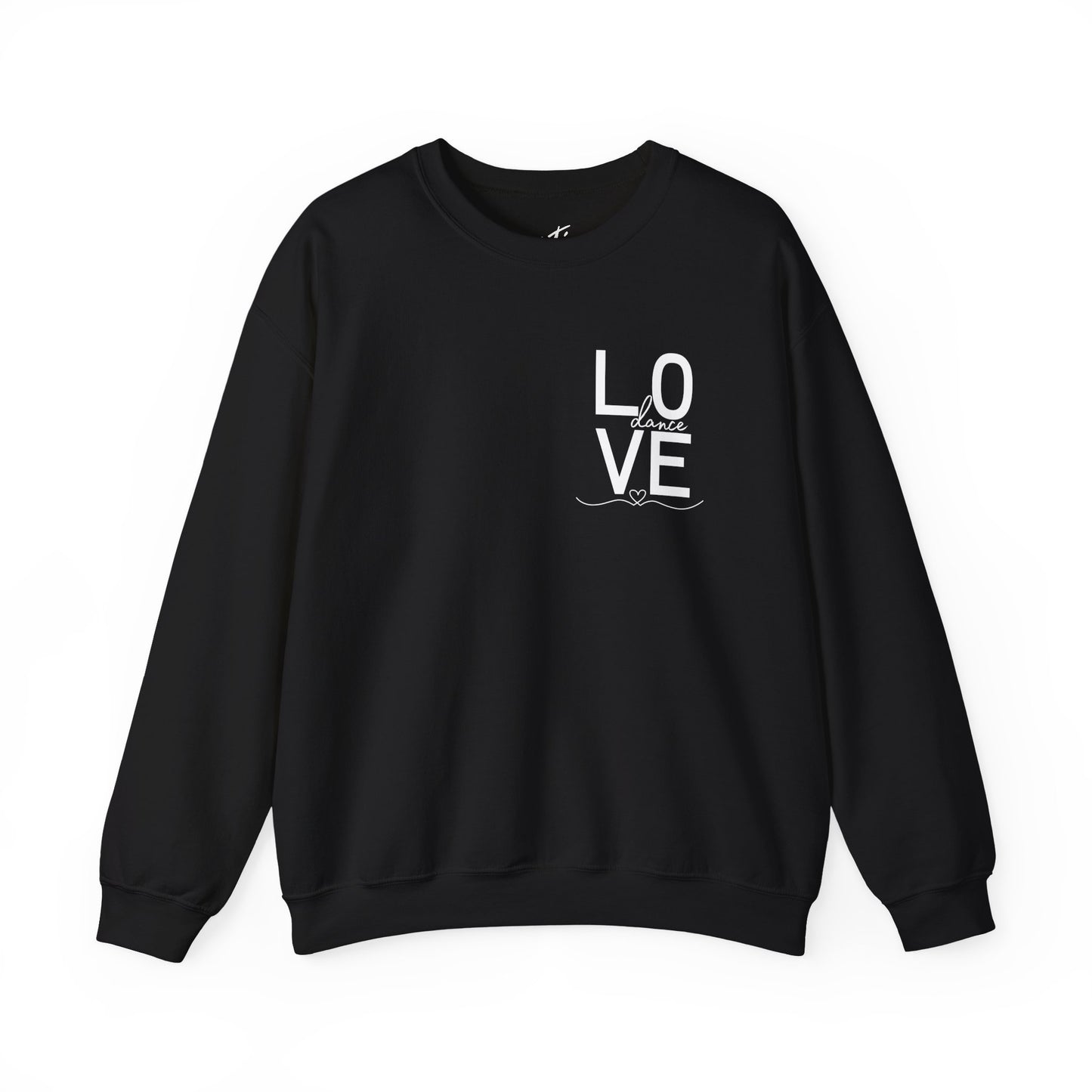 "LOVE Dance" Unisex Crewneck Sweatshirt – Script Letter Graphic Dance Lover Pullover