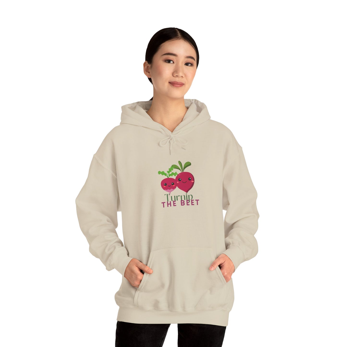 "Turnip the Beet" Unisex Hooded Sweatshirt – Funny Dance Pun Hoodie with Cute Veggie Graphic | Cozy Gift for Dancers & Foodie Fans