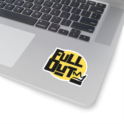 "Full Out" Kiss-Cut Sticker – Bold Streetwear-Inspired Dance Graphic – Urban Dance-Themed Vinyl Sticker for Laptops, Journals & Water Bottles