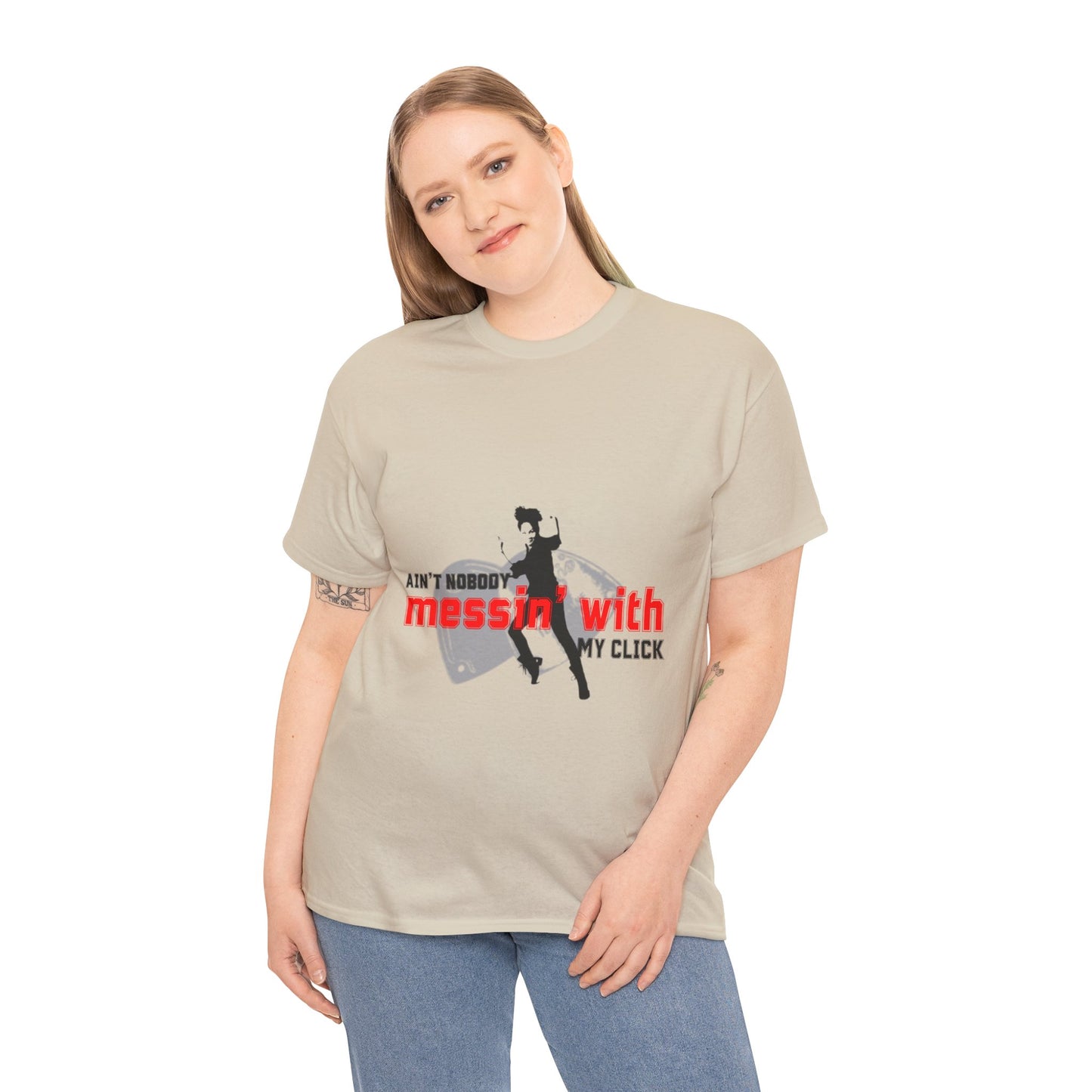 "Ain’t Nobody Messin’ With My Click" Tap Dance Tee – Unisex Heavy Cotton T-Shirt with Taps & Dancer Graphic