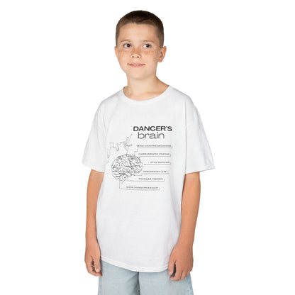 “Dancer’s Brain” Youth Short Sleeve Tee with Funny Dance Brain Graphic – Personalized Dance T-Shirt for Kids & Teens, Custom Name or Studio Option