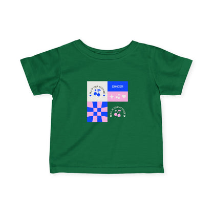 "Dancer – All in Your Attitude" Retro Dance Graphic Infant Fine Jersey Tee – Baby Dance T-Shirt for Confident Little Movers