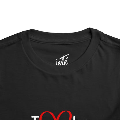 "I Love to Dance" Toddler Short Sleeve Tee – Hand-Drawn Heart Graphic Dance Lover T-Shirt