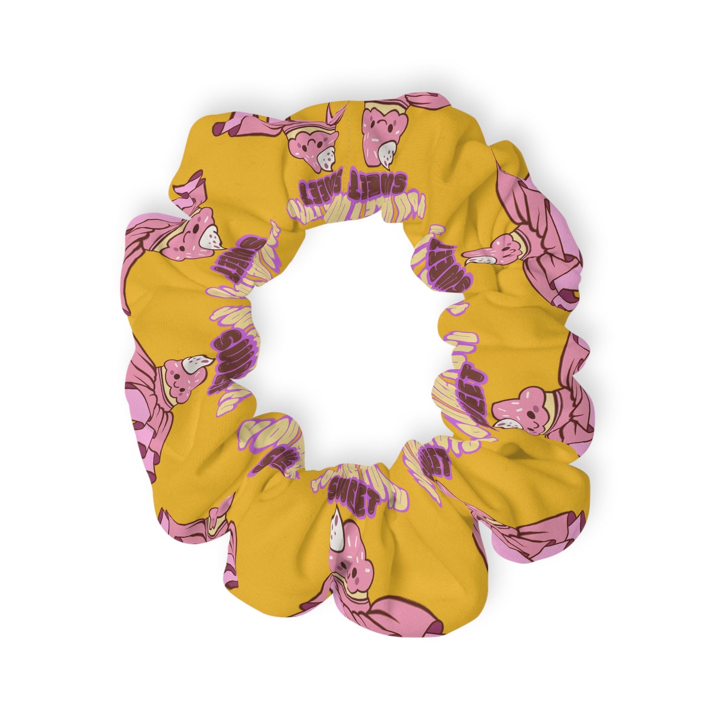 “You Are Tutu Sweet” Scrunchie – Kawaii Cupcake Dance Hair Accessory with Cute Tutu Graphic