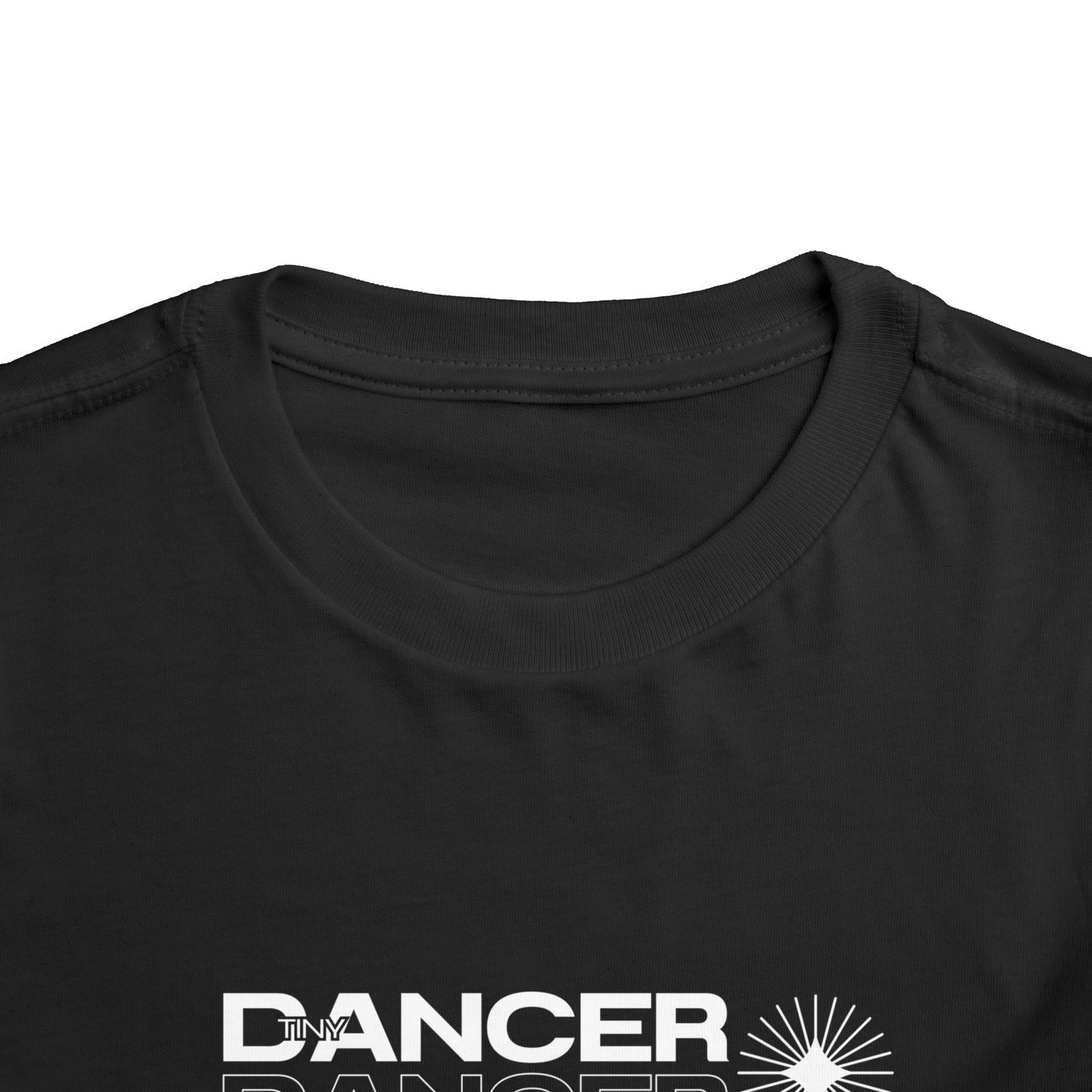 “Tiny Dancer" Toddler Short Sleeve T-Shirt – Streetwear-Inspired Recital Photo Graphic Tee for Kids