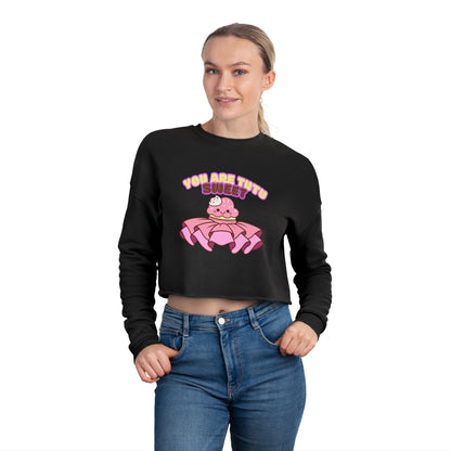 "You Are Tutu Sweet" – Kawaii Cupcake Women’s Cropped Dance Sweatshirt | Cute Ballet-Inspired Graphic Pullover