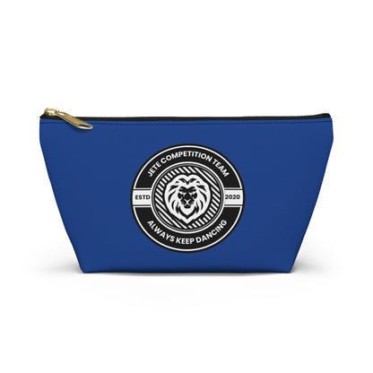 "Jeté Competition Team Always Keep Dancing" Makeup Bag – Collegiate-Inspired Dance Graphic – Team Dance Zipper Pouch for Cosmetics, Accessories & Recital Gifts