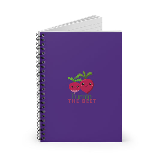 "Turnip the Beet" Spiral Notebook – Cute Veggie Dance Pun Journal for Dancers, Foodies & Pun Lovers