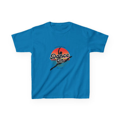 "Keep Calm and Dance On" Youth Short Sleeve Tee – Retro Graphic Dance Shirt for Kids and Young Performers