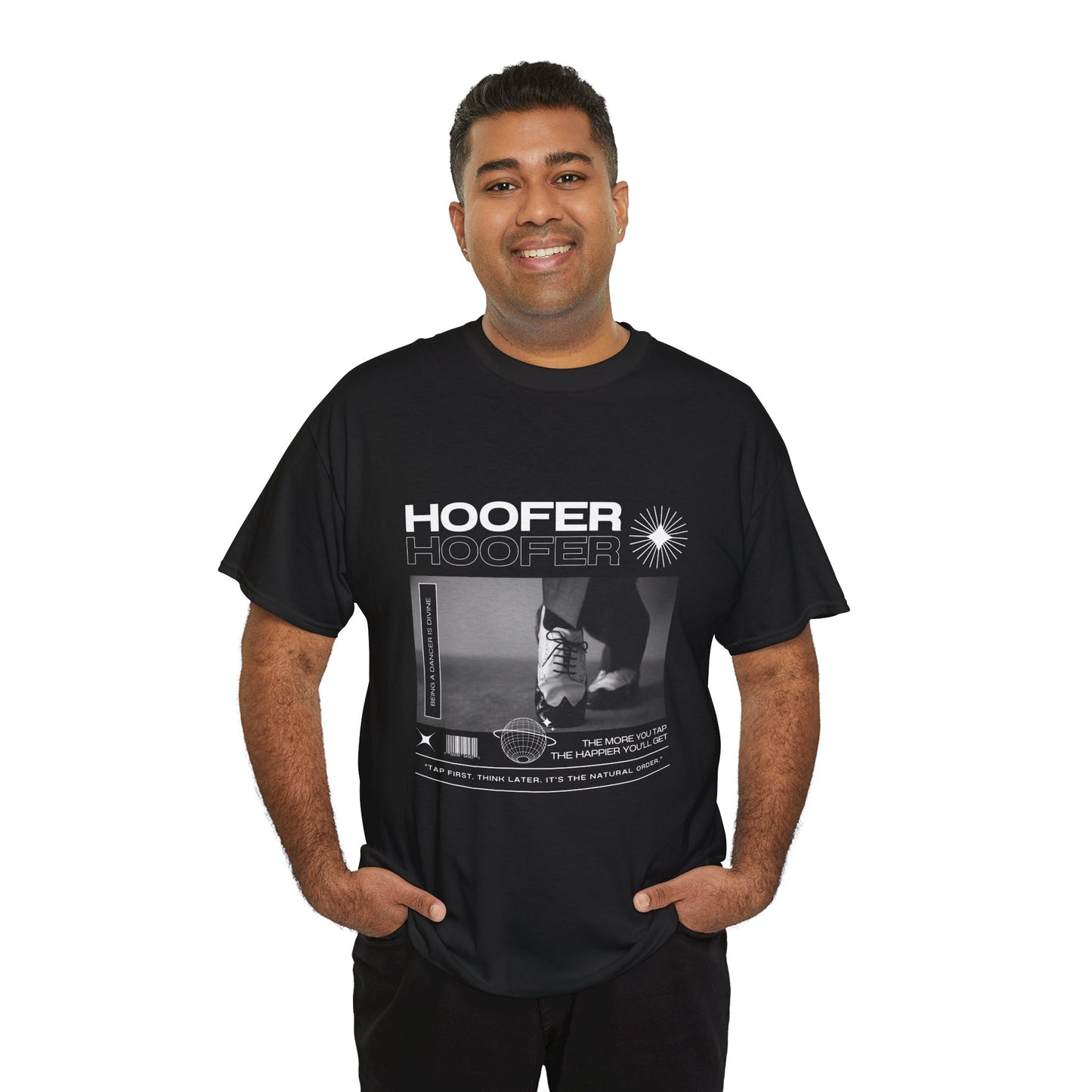 “Hoofer" Tap Dance Unisex Heavy Cotton Tee – Streetwear-Inspired Tap Shoes Graphic T-Shirt for Dancers