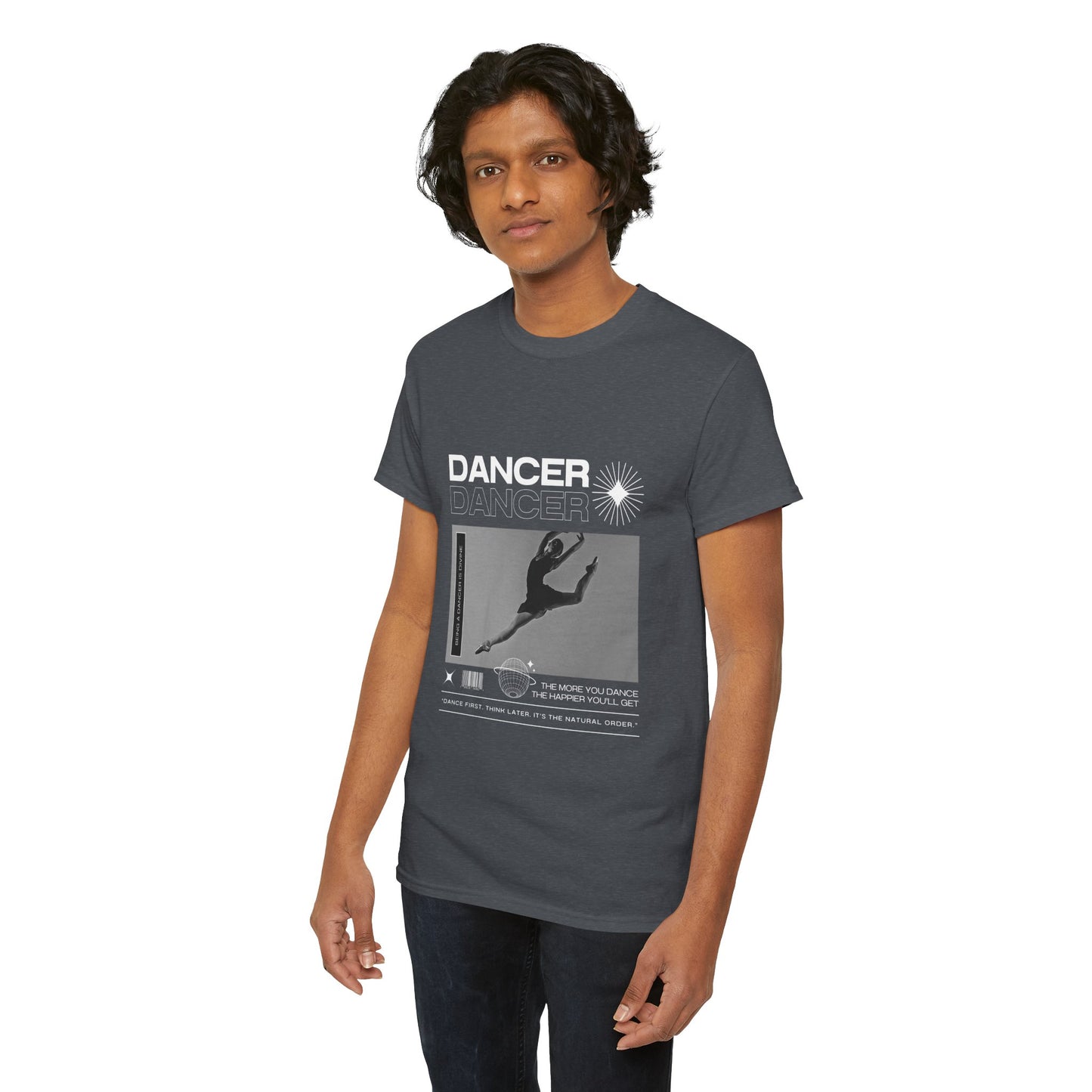 “Dancer” Mottos Streetwear Tee – Unisex Heavy Cotton Dance T-Shirt with Bold Graphic