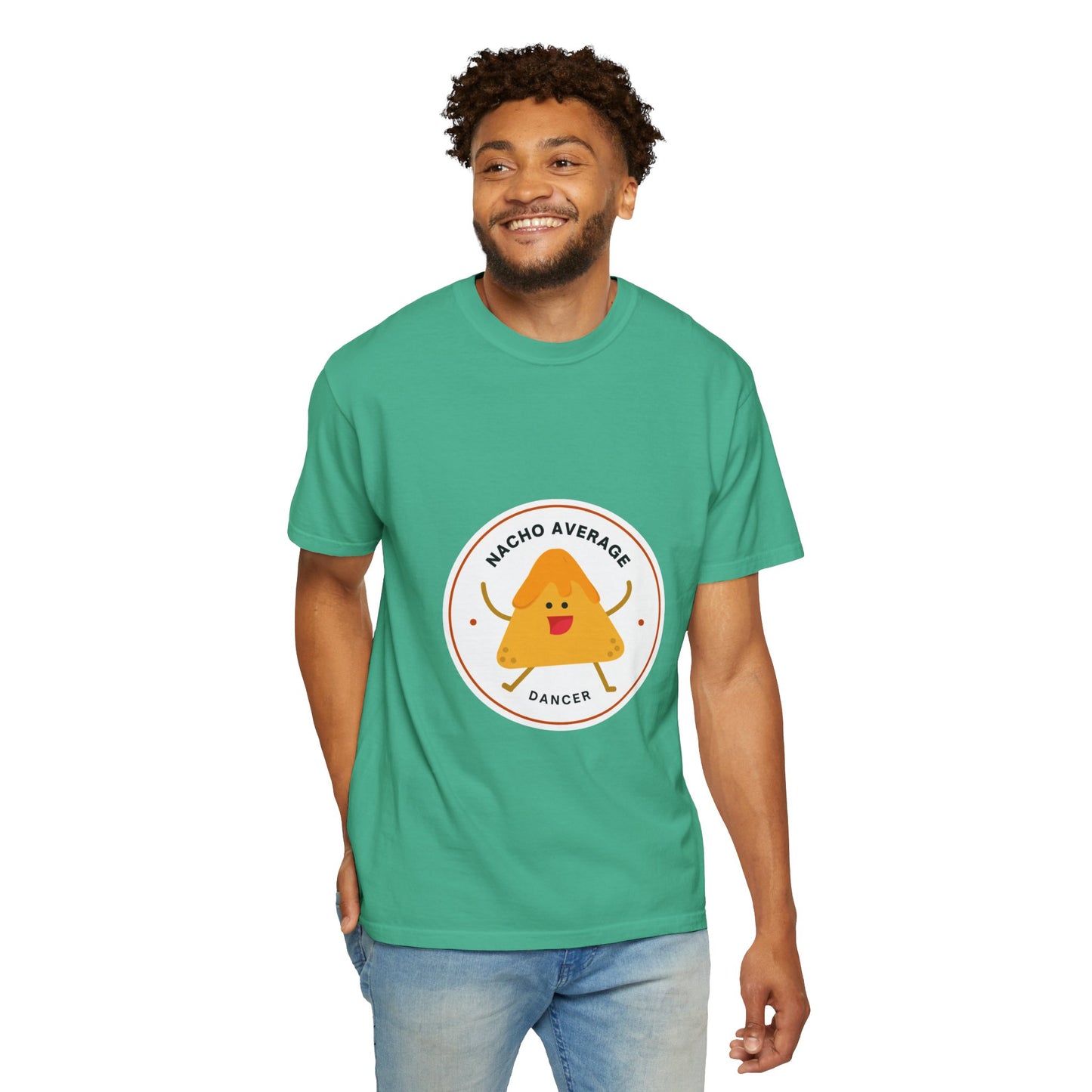 "Nacho Average Dancer" T-Shirt – Funny Dance Pun Unisex Garment-Dyed Tee with Cute Nacho Graphic 🌮💃