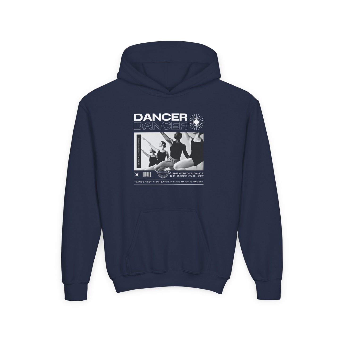 “Dancer” Young Ballet Dancers at the Barre Graphic | Unisex Youth Hoodie – Streetwear-Inspired Ballet Dance Hoodie for Kids & Aspiring Dancers