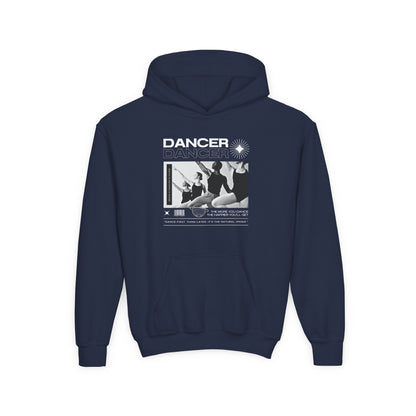 “Dancer” Young Ballet Dancers at the Barre Graphic | Unisex Youth Hoodie – Streetwear-Inspired Ballet Dance Hoodie for Kids & Aspiring Dancers