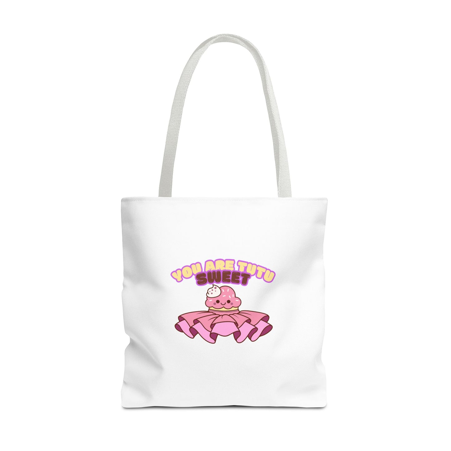 "You Are Tutu Sweet" Kawaii Cupcake Dance Tote Bag – Cute Canvas Bag for Dancers, Dance Moms & Ballet Lovers | Dance Gift Idea