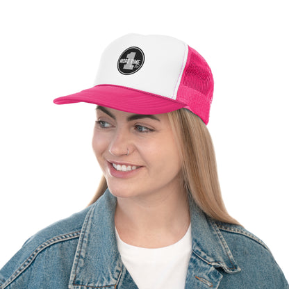 "One More Time is a Lie" Dance Quote Unisex Trucker Hat – Emblem Graphic Cap for Dancers & Dance Moms – Funny Dance Rehearsal Hat