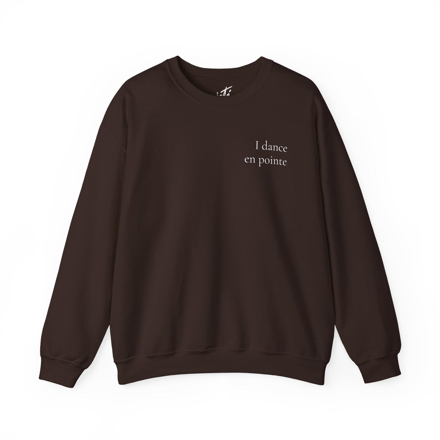 “I Dance en Pointe” - Optional Personalized Sleeve - Ballet Unisex Heavy Blend™ Crewneck Sweatshirt with Front and Back Print