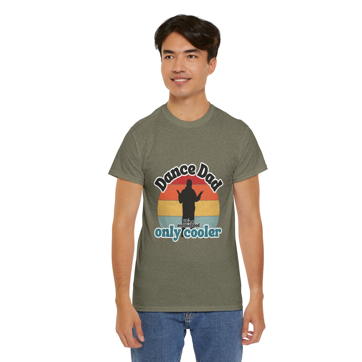 "Dance Dad" Unisex Heavy Cotton Tee – Funny Retro Dance Shirt for Cool Dads