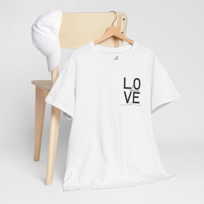 "LOVE Dance" Unisex Heavy Cotton Tee – Script Letter Graphic Dance Lover T-Shirt
