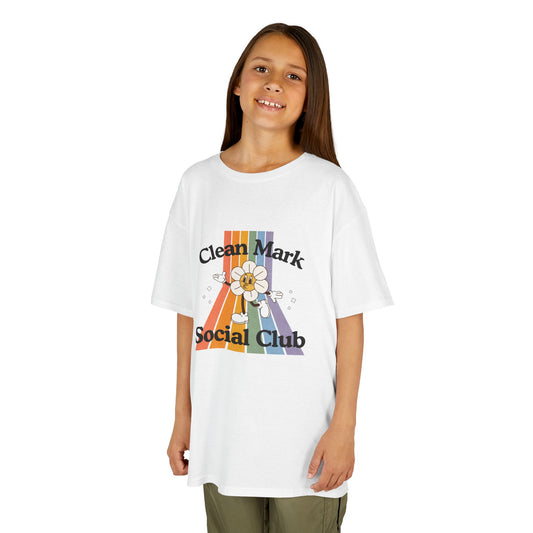 “Clean Mark Social Club” Kids Heavy Cotton™ Tee – Streetwear-Inspired Dance Graphic Tee for Kids