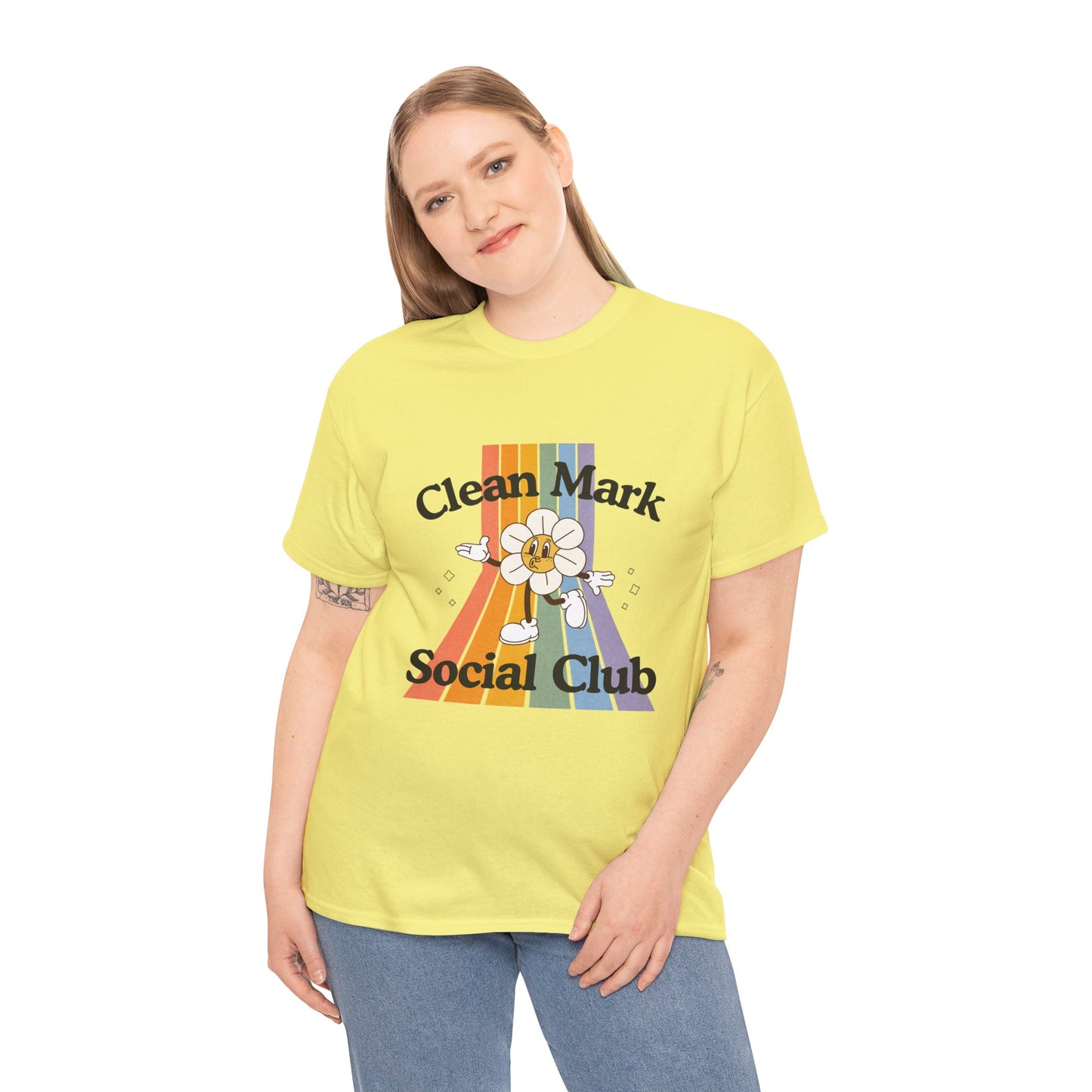 “Clean Mark Social Club” Unisex Heavy Cotton T-Shirt – Streetwear-Inspired Dance Graphic Tee for Adults & Kids