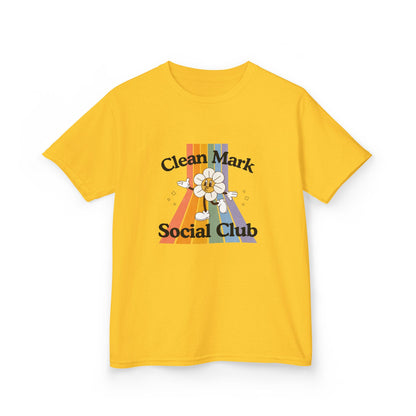 “Clean Mark Social Club” Kids Heavy Cotton™ Tee – Streetwear-Inspired Dance Graphic Tee for Kids