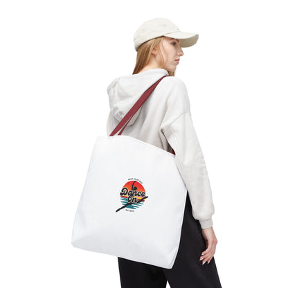"Keep Calm and Dance On" Canvas Tote Bag – Retro Dance Graphic, Durable Shopping & Everyday Dance Bag