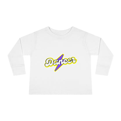 "Dancer" Toddler Dance T-Shirt – Bold Superhero-Inspired Long Sleeve Tee for Kids