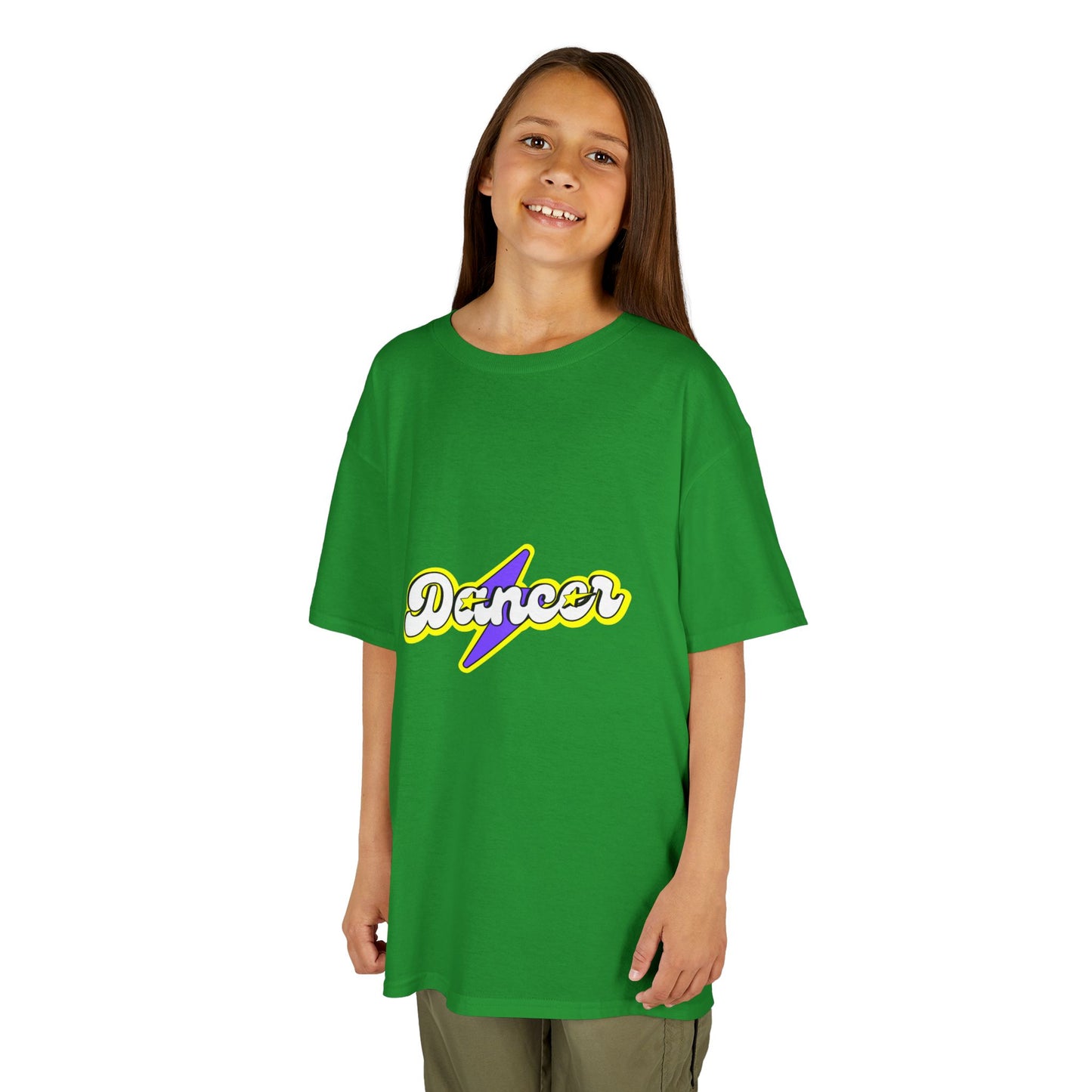"Dancer" Youth Short Sleeve Tee – Superhero-Inspired Graphic Dance Shirt for Kids and Young Performers