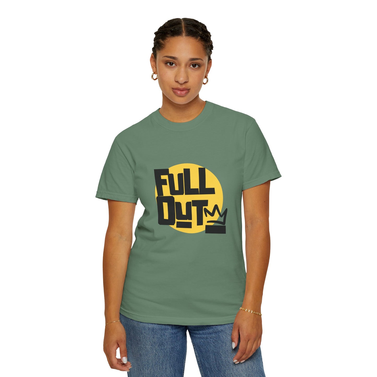 "Full Out" Unisex Garment-Dyed T-Shirt – Bold Streetwear-Inspired Dance Graphic Tee – Performance Shirt for Dancers & Hip Hop Enthusiasts