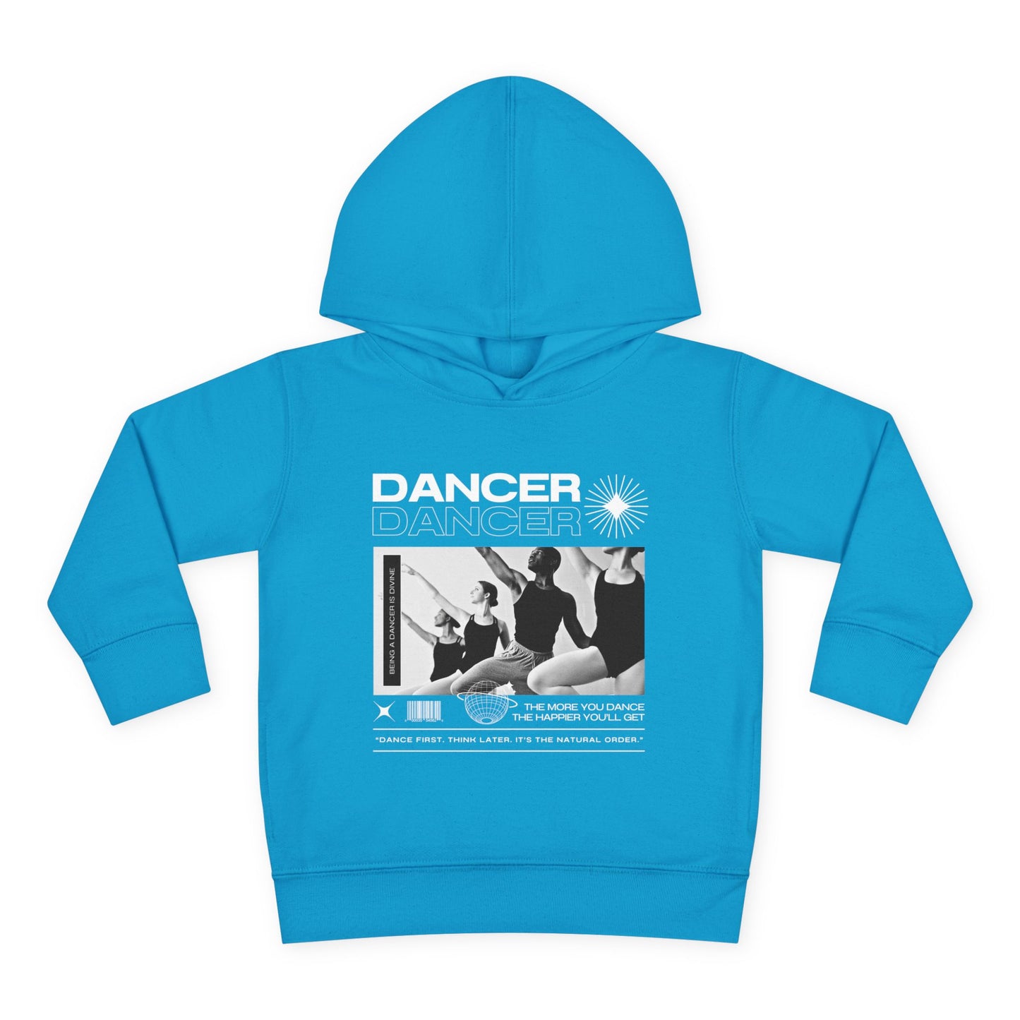 “Dancer” Toddler Pullover Hoodie – Streetwear-Inspired Ballet Barre Graphic Sweatshirt for Kids