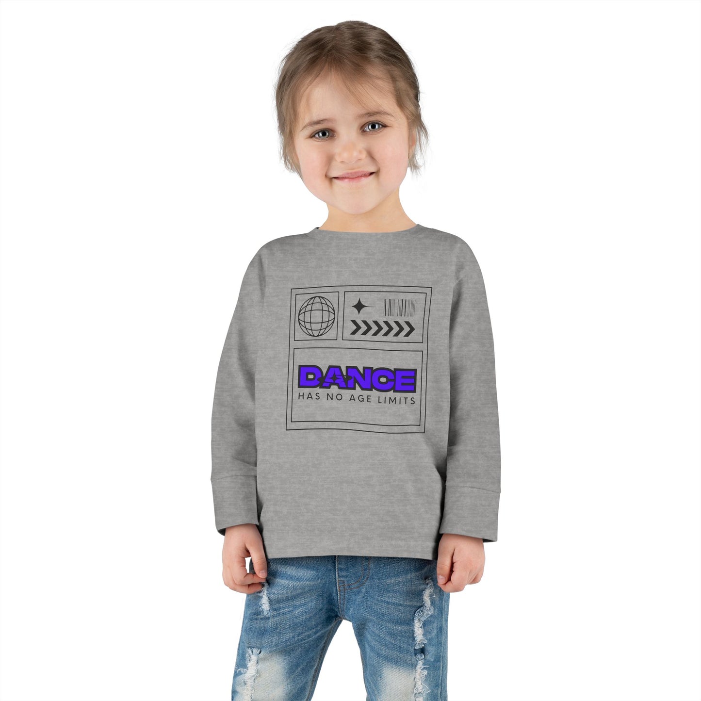 "Dance Has No Age Limits" Toddler Long Sleeve Tee – Unisex Streetwear Dance Shirt for Kids