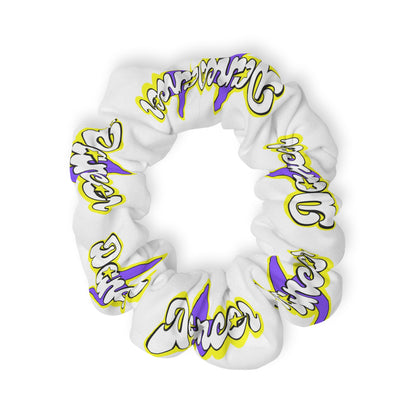 “Dancer” Scrunchie – Superhero-Inspired Dance Hair Accessory with Bold Graphic for Performers