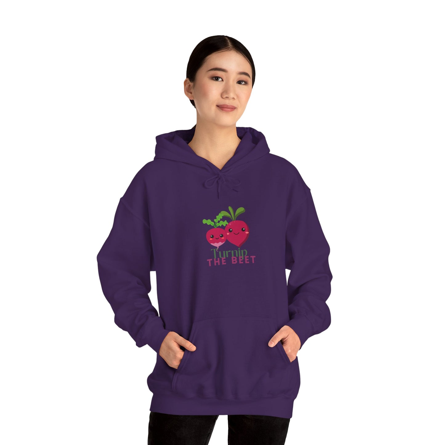 "Turnip the Beet" Unisex Hooded Sweatshirt – Funny Dance Pun Hoodie with Cute Veggie Graphic | Cozy Gift for Dancers & Foodie Fans