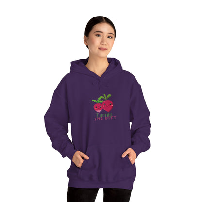 "Turnip the Beet" Unisex Hooded Sweatshirt – Funny Dance Pun Hoodie with Cute Veggie Graphic | Cozy Gift for Dancers & Foodie Fans
