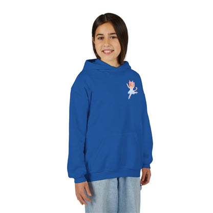 “Every Meow & Then I Dance” Adorable Dancing Cat Graphic | Cute Cat Dance Hoodie for Kids & Young Ballet Enthusiasts - Unisex Youth Hoodie