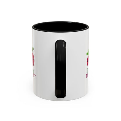 "Turnip the Beet" Accent Coffee Mug – Funny Dance Pun Ceramic Mug for Dancers and Music Lovers