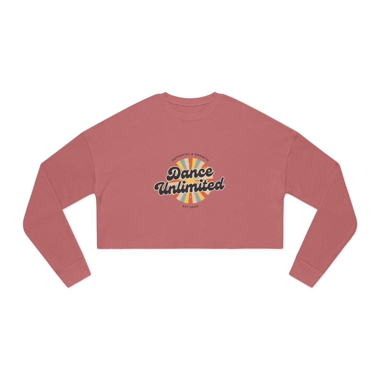 "Dance Unlimited – Potential & Growth" Women’s Cropped Sweatshirt | Retro Dance Graphic Pullover for Dancers