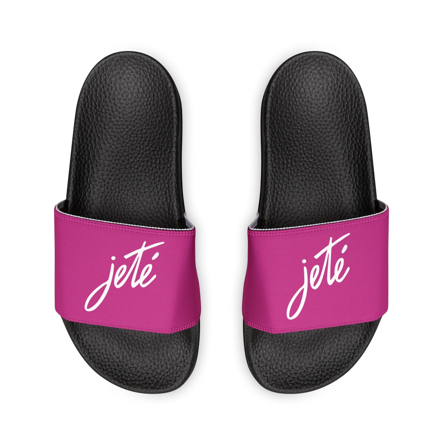 YOUTH SIZES - “Jeté” Official Logo Dance -Inspired Custom Footwear | Youth Sandal Slides with Removable Straps