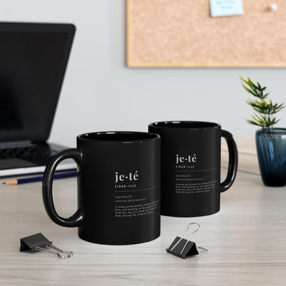 "Jeté Definition" Accent Coffee Mug – Dance-Themed Mug Featuring the Official Ballet Term Definition for Dancers, Teachers, and Ballet Enthusiasts