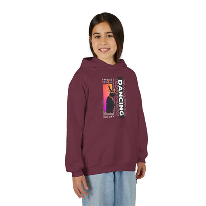 “Dancing” Female Dancer Streetwear Graphic | Unisex Youth Hoodie – Dance Hoodie for Kids & Young Performers