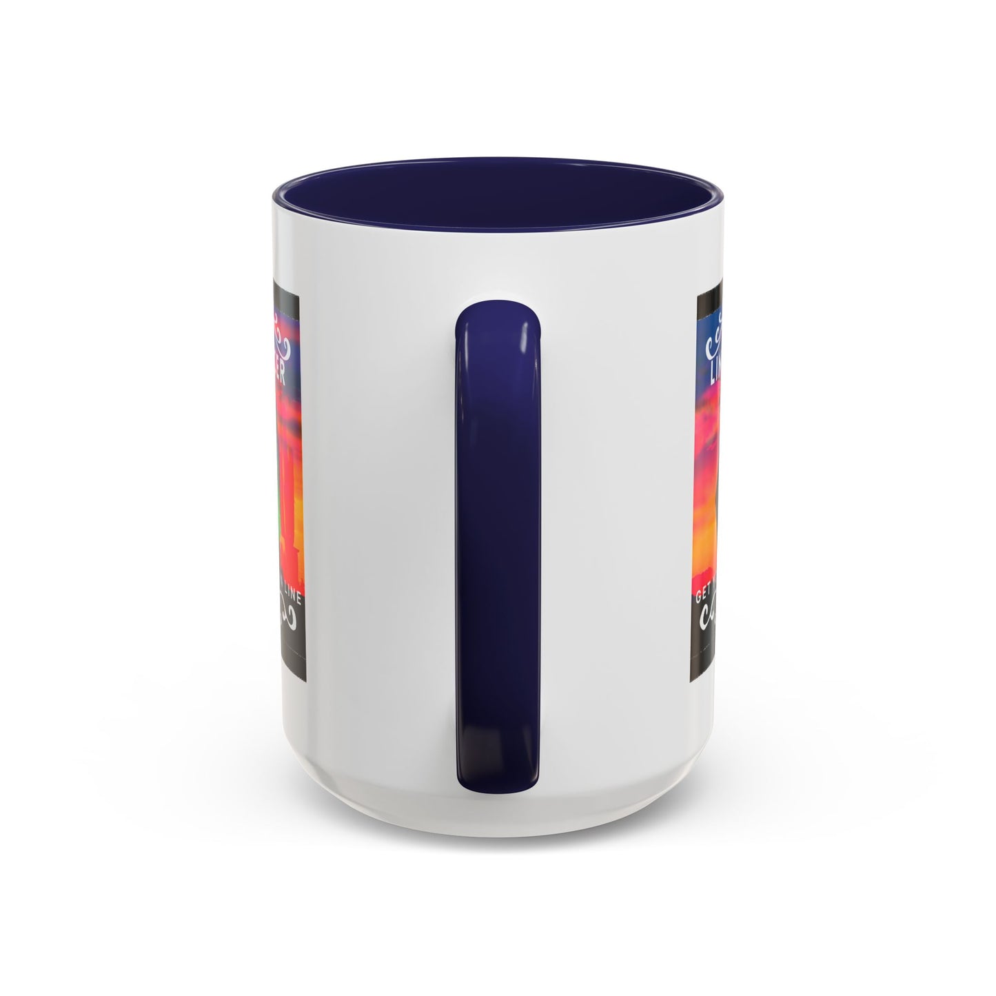 "Line Dancer" Accent Coffee Mug – Cute Cowgirl Graphic Ceramic Mug for Country Dance Lovers