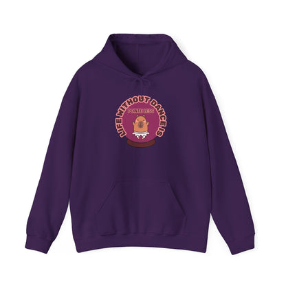 “Life Without Dance is Pointeless" Unisex Heavy Blend Hooded Sweatshirt – Cute Capybara Graphic Hoodie for Adults and Teens