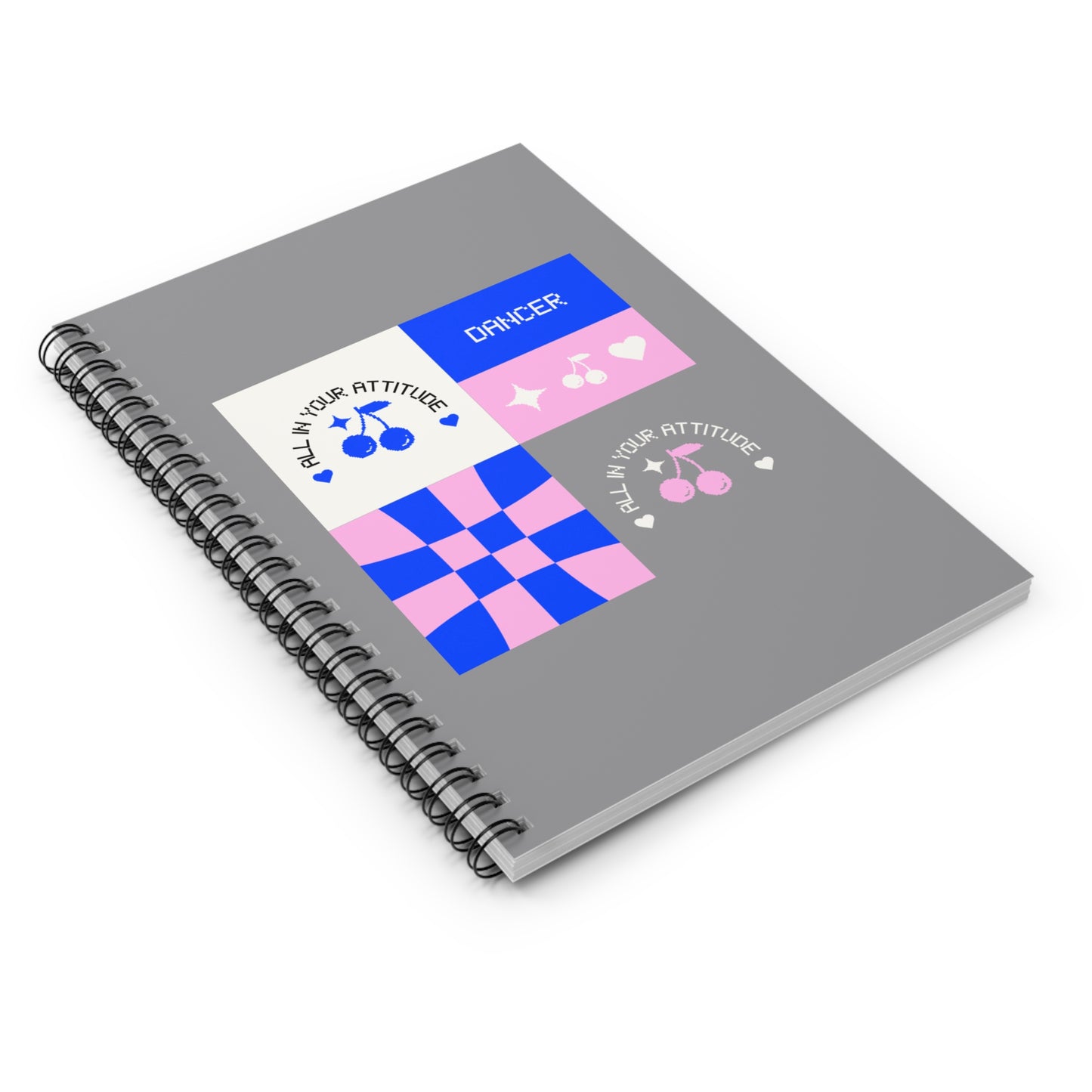 "Dancer – All in Your Attitude" Spiral Notebook – Retro Dance Journal for Confident Dancers, Students & Choreographers