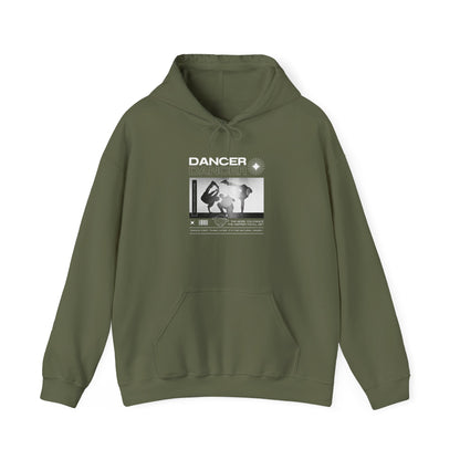 “Dancer” Breakdancer Streetwear Graphic | Hip-Hop Dance Hoodie for Urban Style & Comfort - Unisex Heavy Blend™ Hooded Sweatshirt