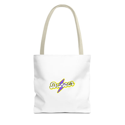 “Dancer” Superhero Graphic Canvas Tote Bag – Bold Dance Tote for Classes, Rehearsals & Everyday Use