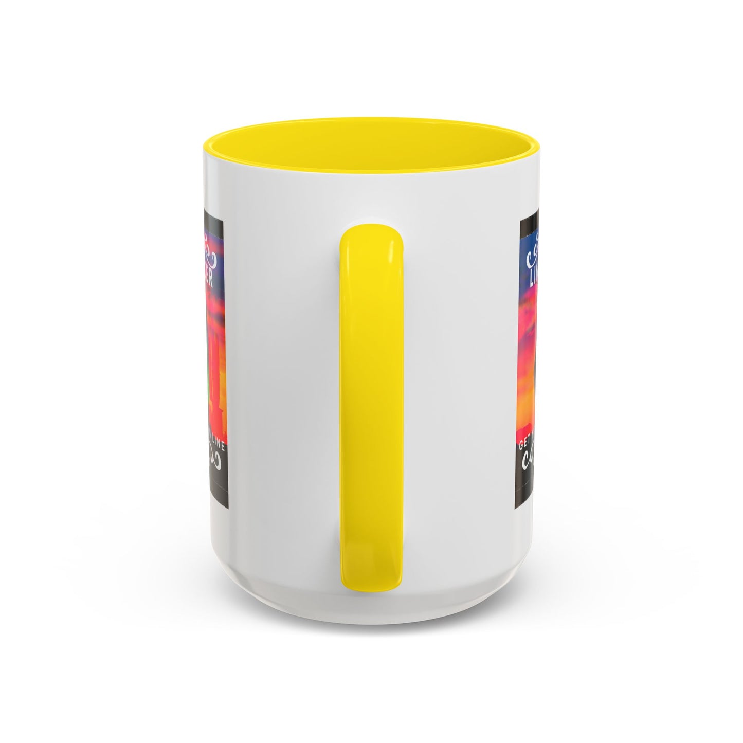 "Line Dancer" Accent Coffee Mug – Cute Cowgirl Graphic Ceramic Mug for Country Dance Lovers